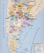Landkarte Argentina